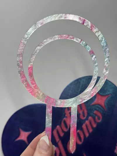 plant/🦄🎀 ‘Unicorn Dream’ 6” Double Hoop Trellis (see description)-0-thumbnail