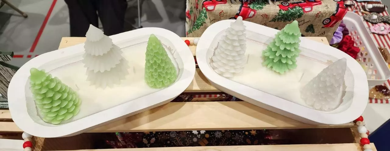 plant/Christmas Tree Dough Bowl Candle-0