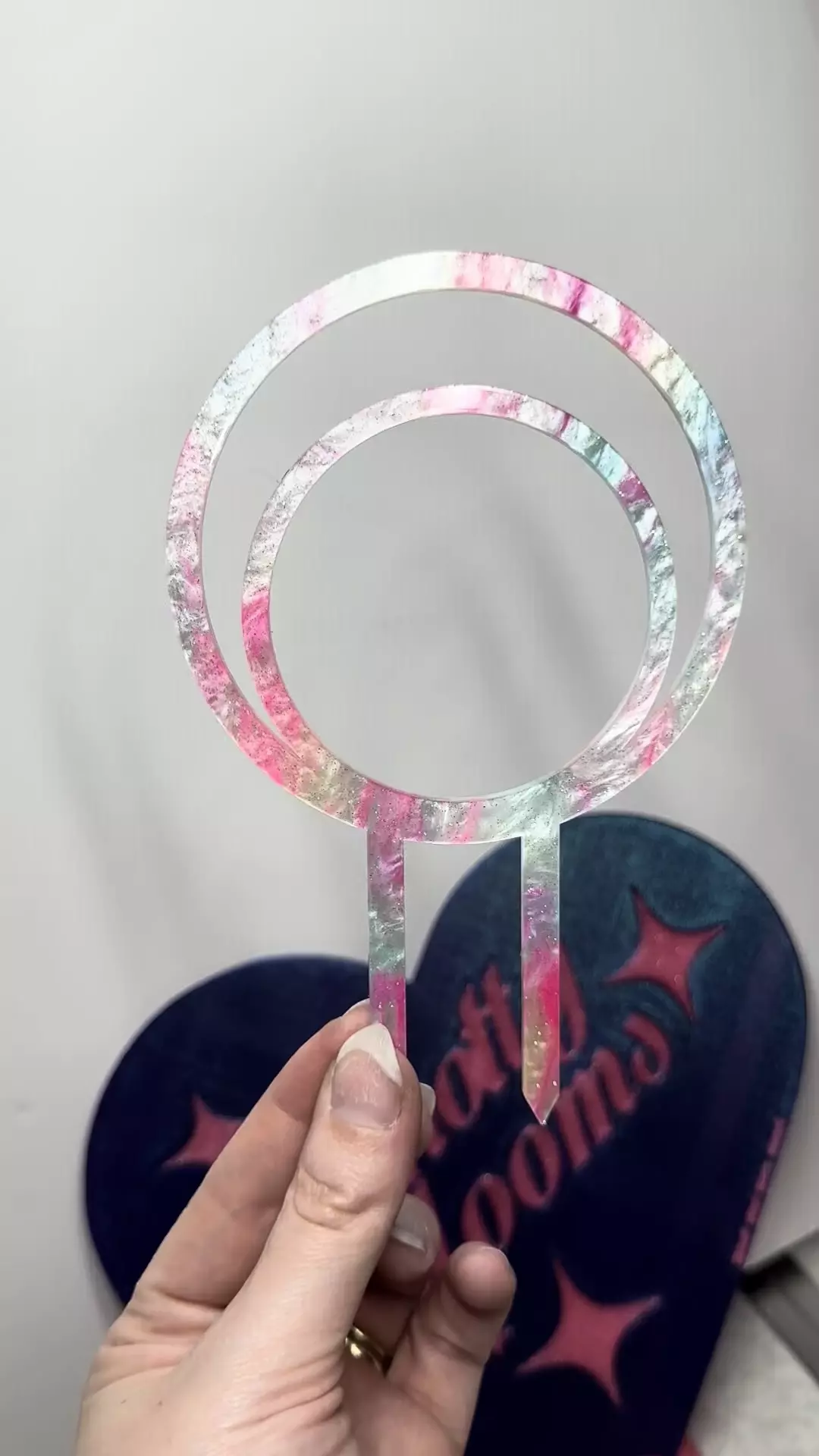 plant/🦄🎀 ‘Unicorn Dream’ 6” Double Hoop Trellis (see description)-1