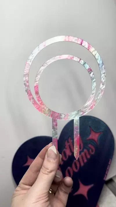 plant/🦄🎀 ‘Unicorn Dream’ 6” Double Hoop Trellis (see description)-1-thumbnail