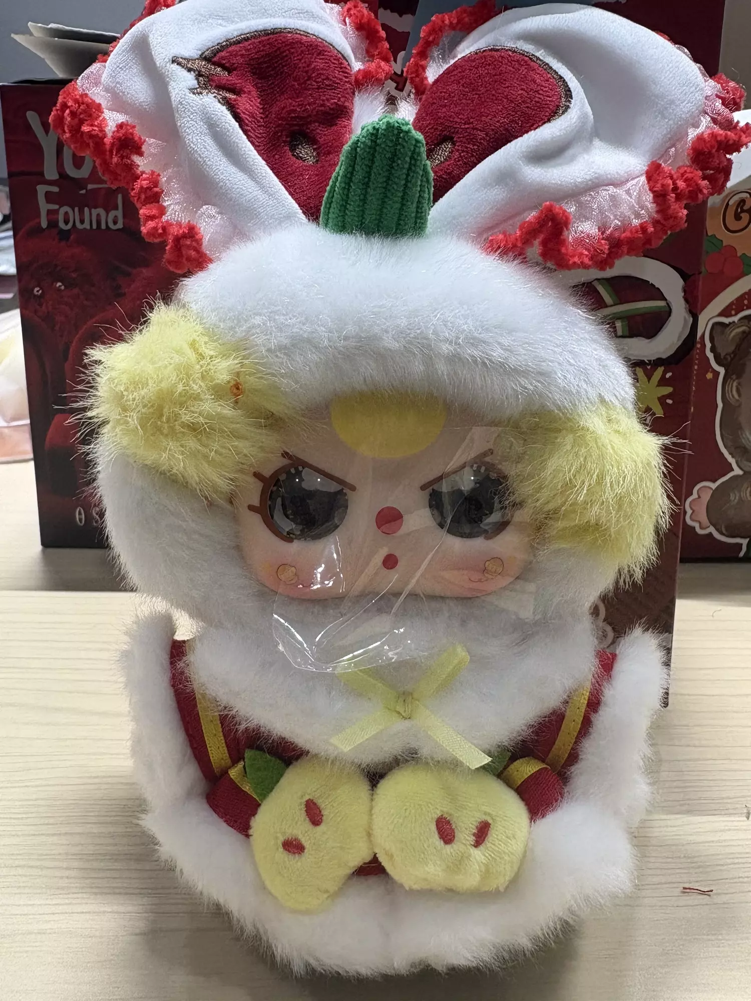 plant/merry Christmas- berry plush bunny-0