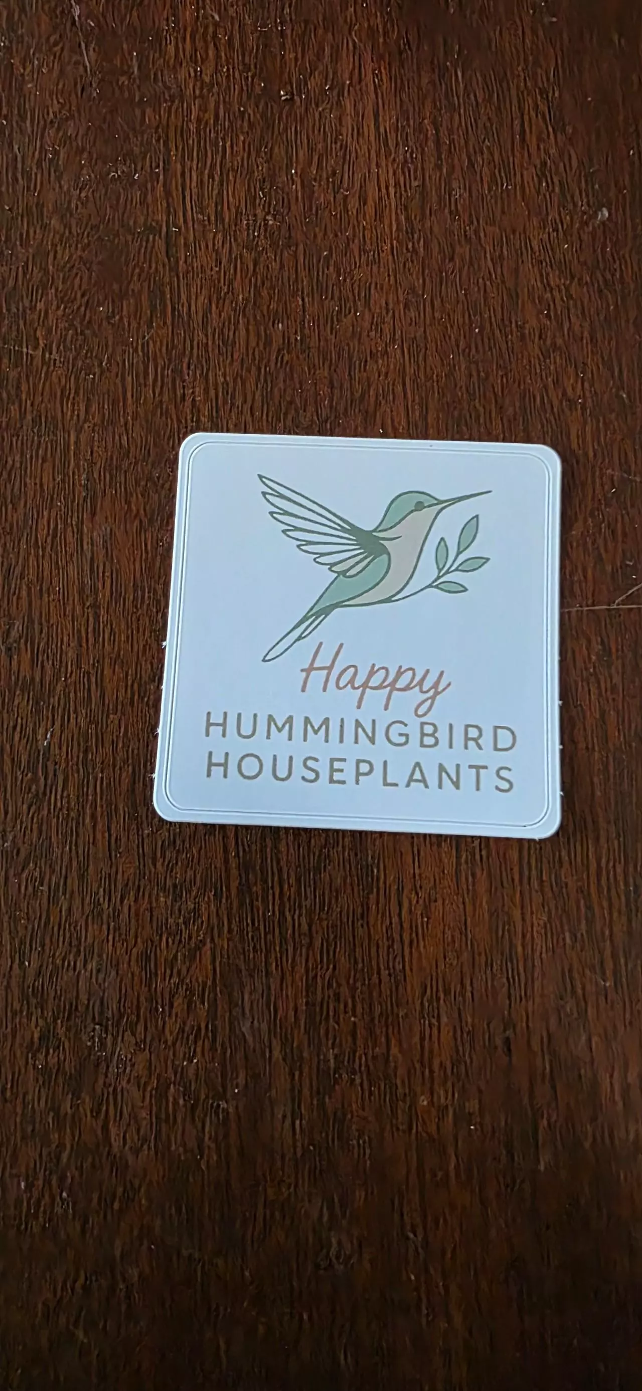 plant/Happy Hummingbird  Sticker -0