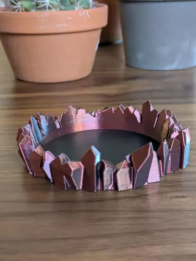 plant/3 inch Crystal tray: Red/ Black-0-thumbnail