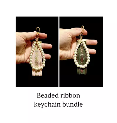 plant/Beaded ribbon keychain bundle (2 total)-0-thumbnail