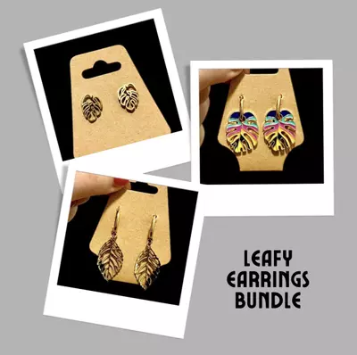 plant/Leafy earrings bundle (3 total)-0-thumbnail