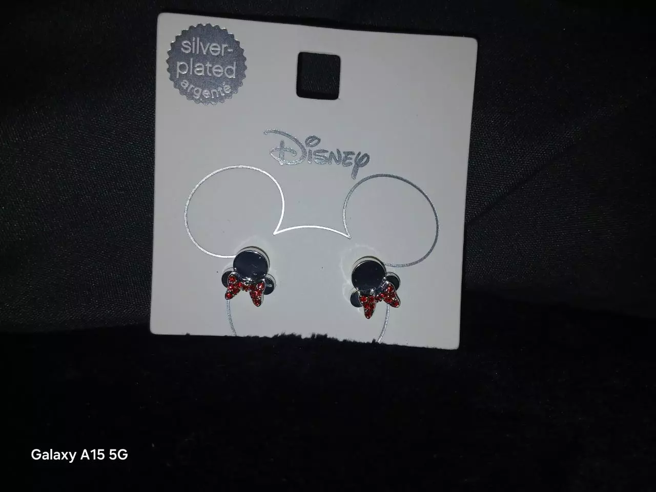 plant/Minnie Mouse Silver-Plated Stud Earrings-0