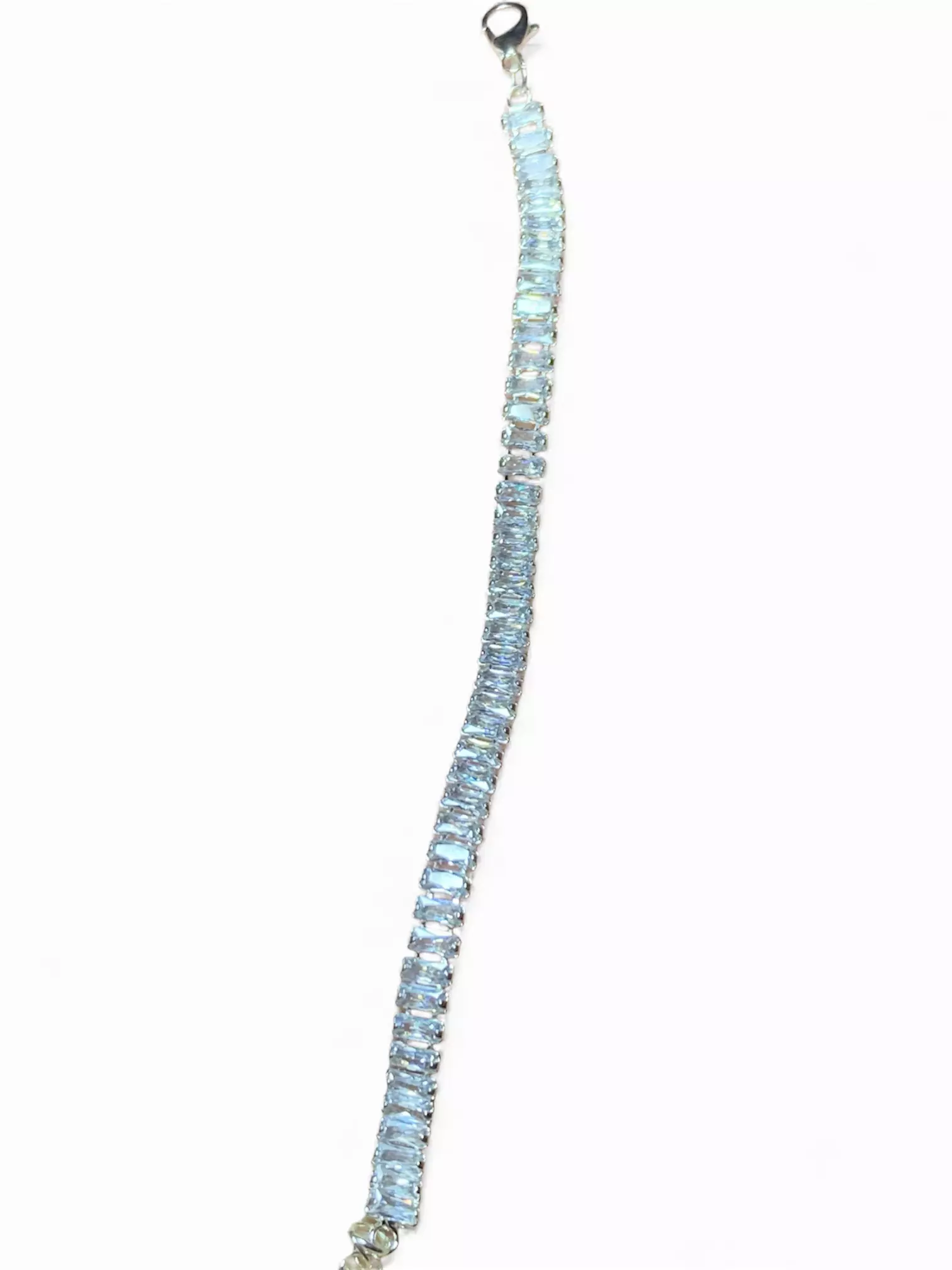 plant/New Silver tone bracelet made with Swarovski-3