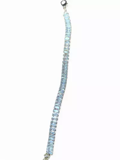 plant/New Silver tone bracelet made with Swarovski-3-thumbnail