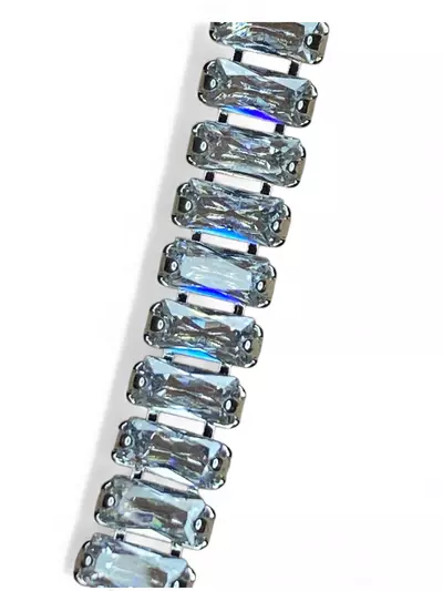 plant/New Silver tone bracelet made with Swarovski-1-thumbnail