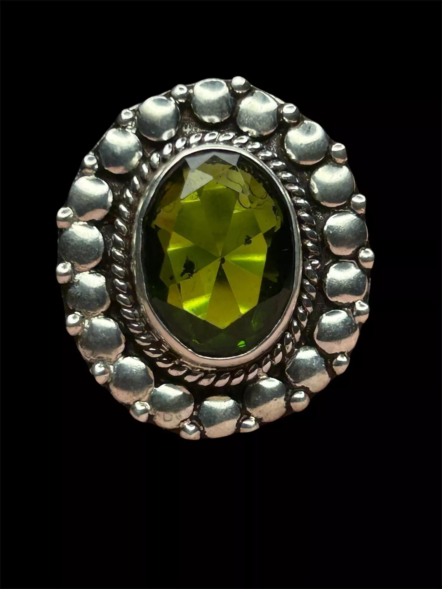 plant/Synthetic peridot ring-0