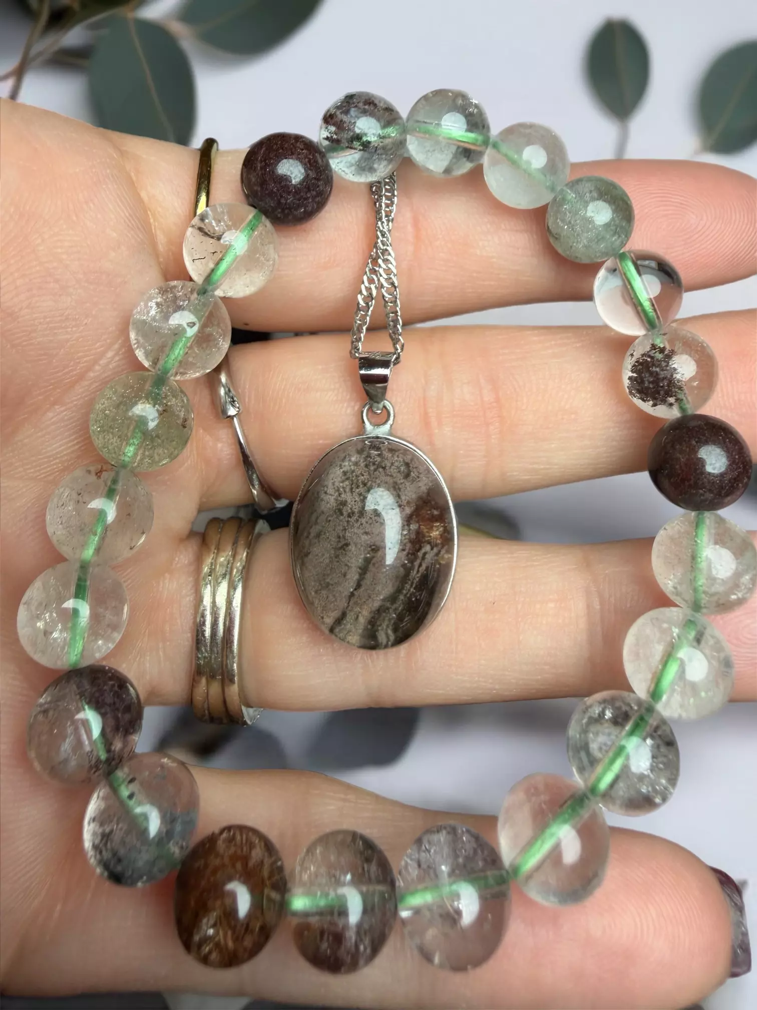 plant/garden 8mm and necklace-0