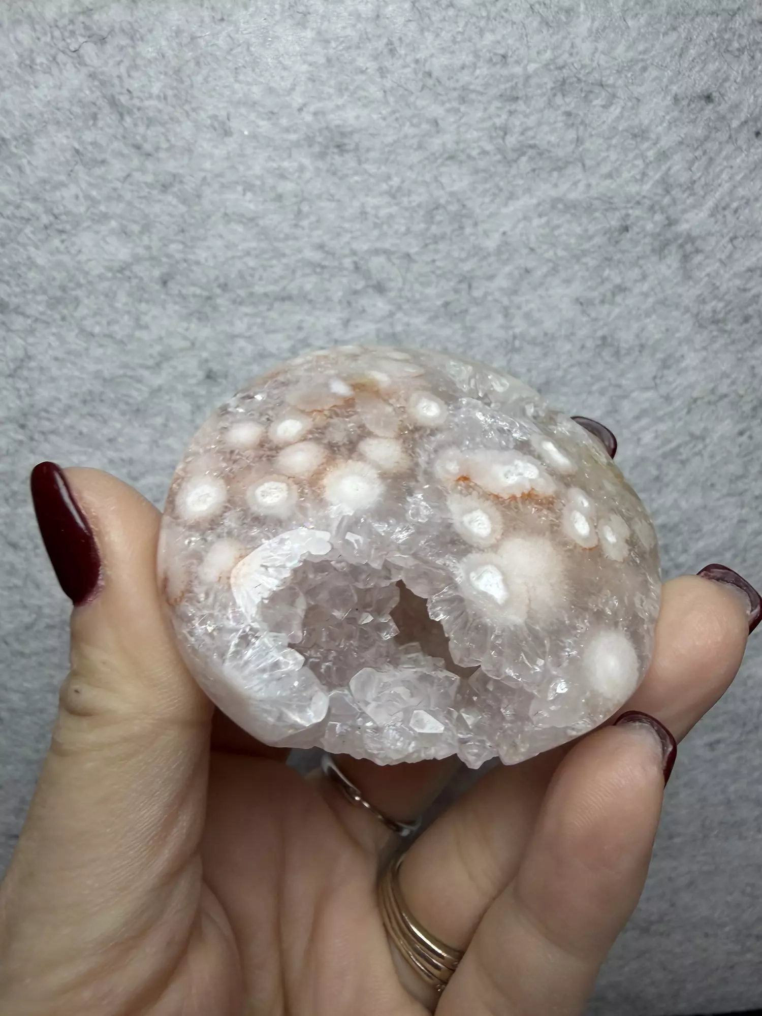 plant/pink amy and flower agate chonk - half off-0