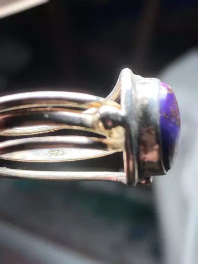 plant/Purple Mojave Turquoise Sterling Silver Ring-2-thumbnail