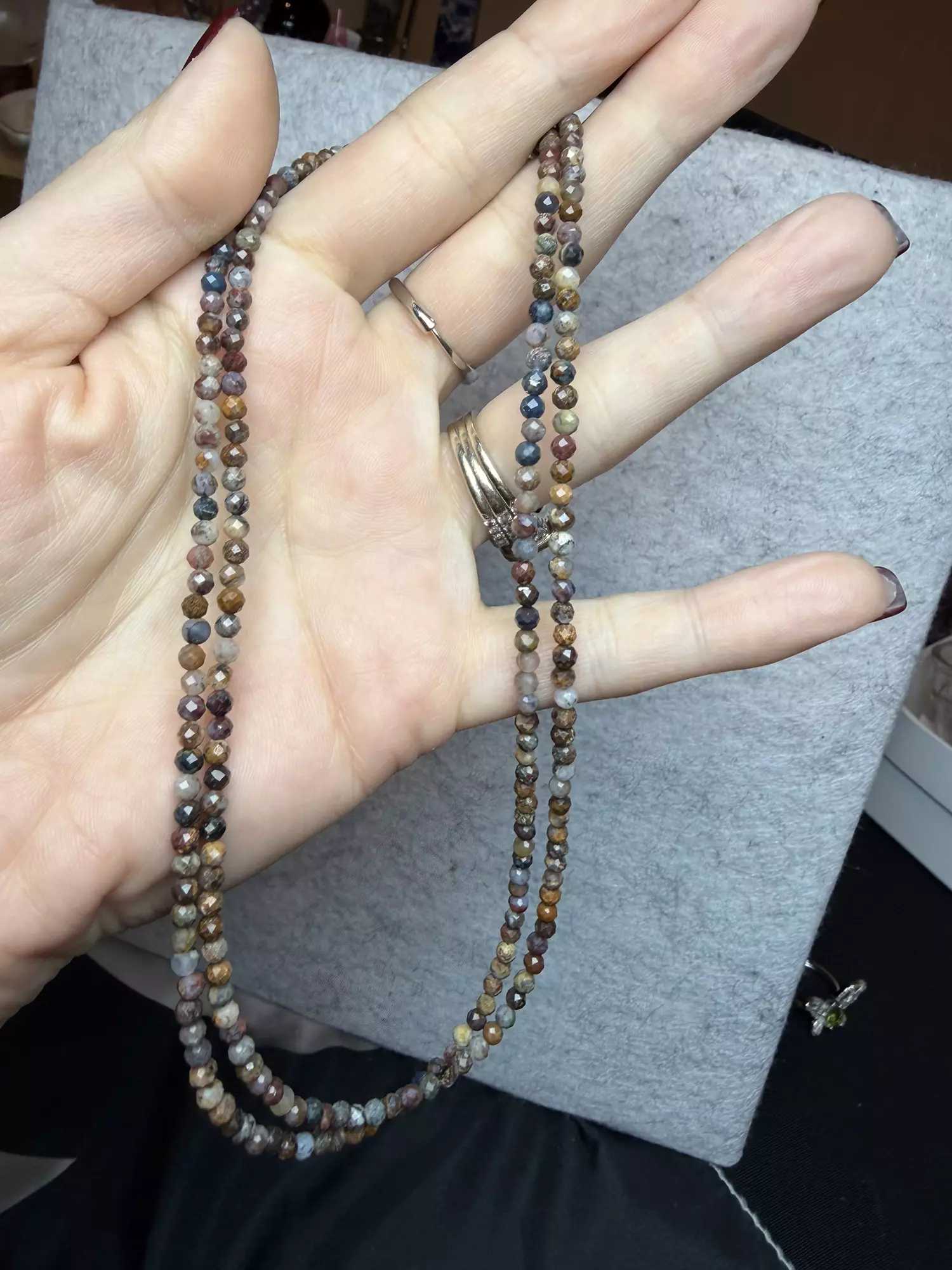 plant/pietersite necklace-0