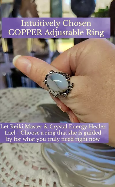 plant/Intuitively Chosen COPPER Adjustable Ring-0-thumbnail