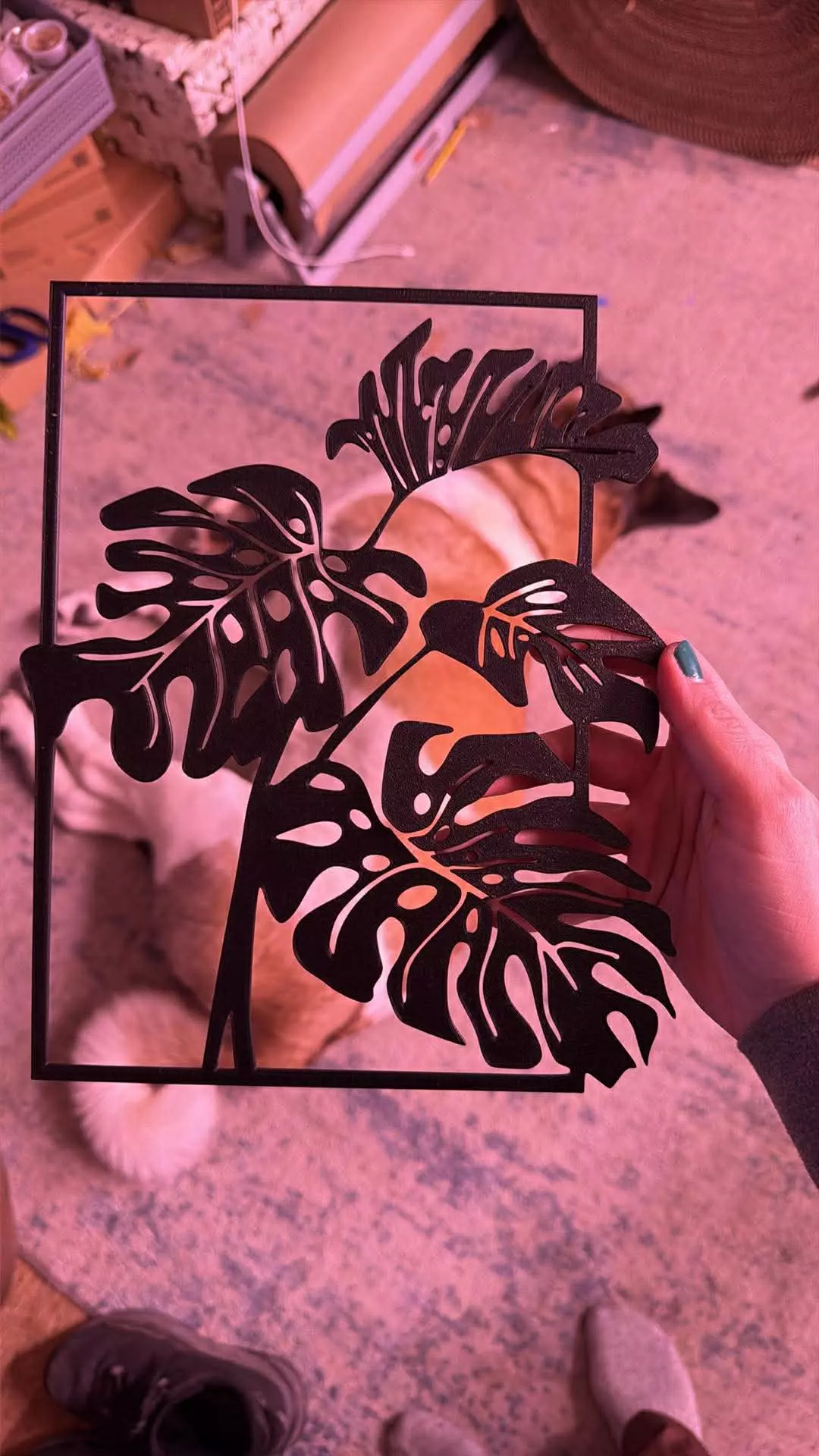 plant/Monstera wall photo (color customizable)-0