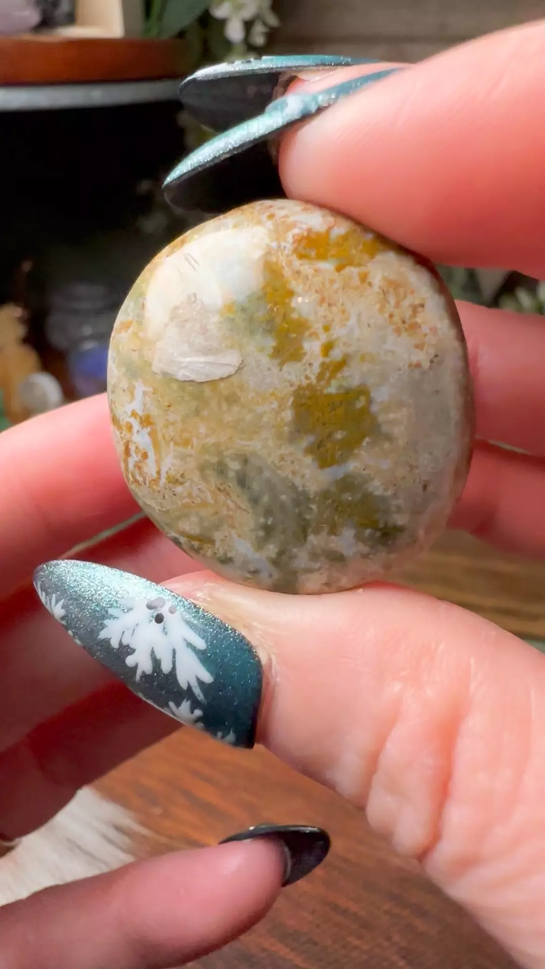 plant/Ocean Jasper Button-0