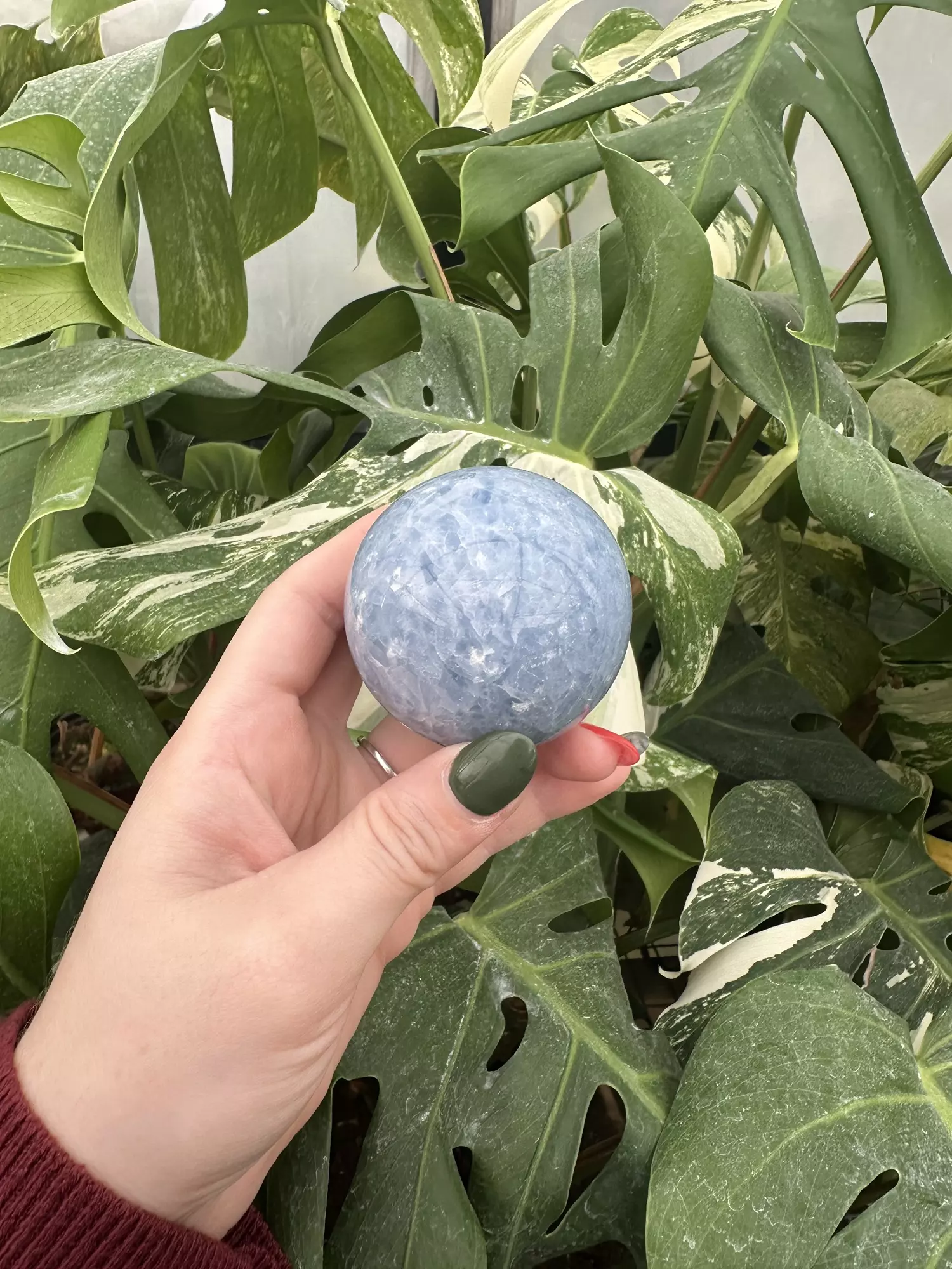 plant/PSS-0443 Blue Calcite Sphere -0