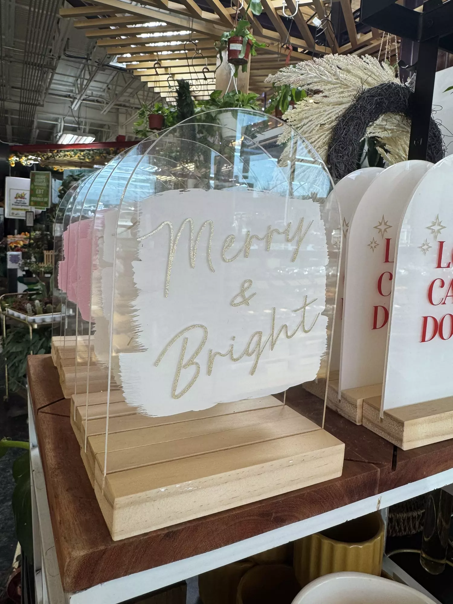 plant/‘Merry & Bright’ Hand Painted Christmas Sign-0