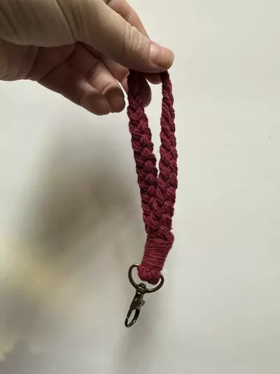 plant/Burgundy Braided Wristband Keychain-0-thumbnail