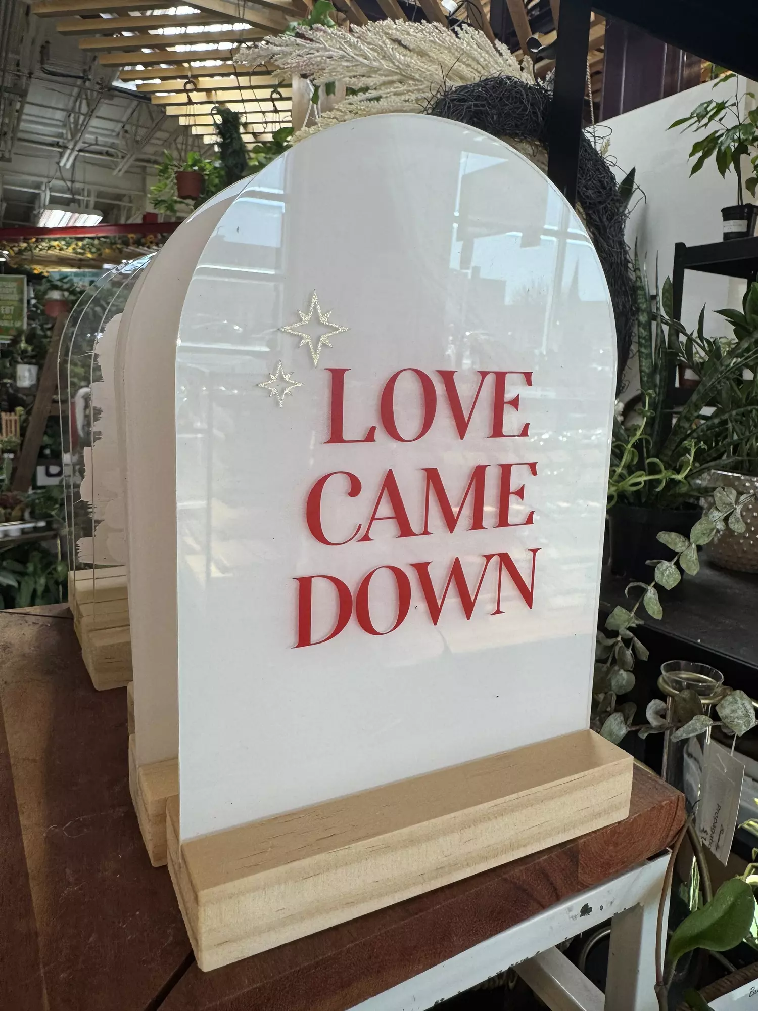 plant/‘Love Came Down’ Handmade Christmas Sign-0
