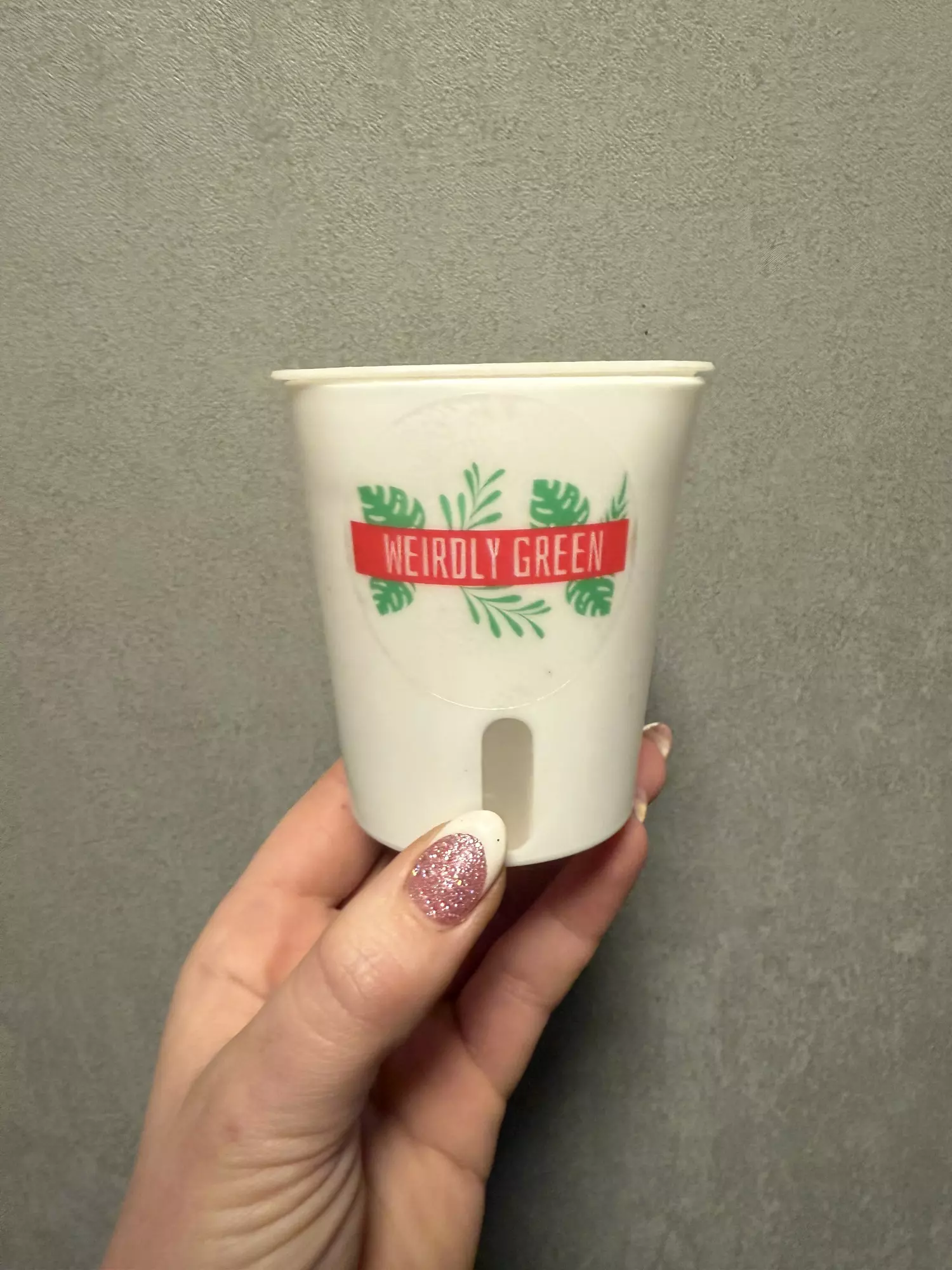 plant/‘Weirdly Green’ Logo Self Watering Planter 3”-0