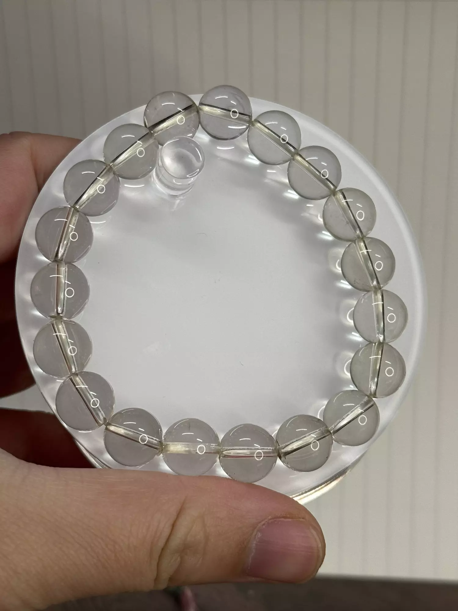 plant/$20| HQ Clear Quartz Bracelet 11mm-0