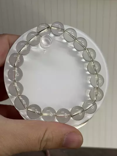plant/$20| HQ Clear Quartz Bracelet 11mm-0-thumbnail