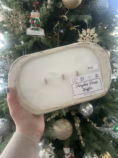 plant/Cream bowl Pumpkin Pecan Waffles Dough Bowl-0-thumbnail