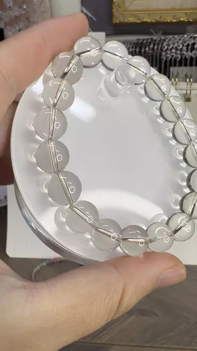 plant/$20| HQ Clear Quartz Bracelet 11mm-1-thumbnail
