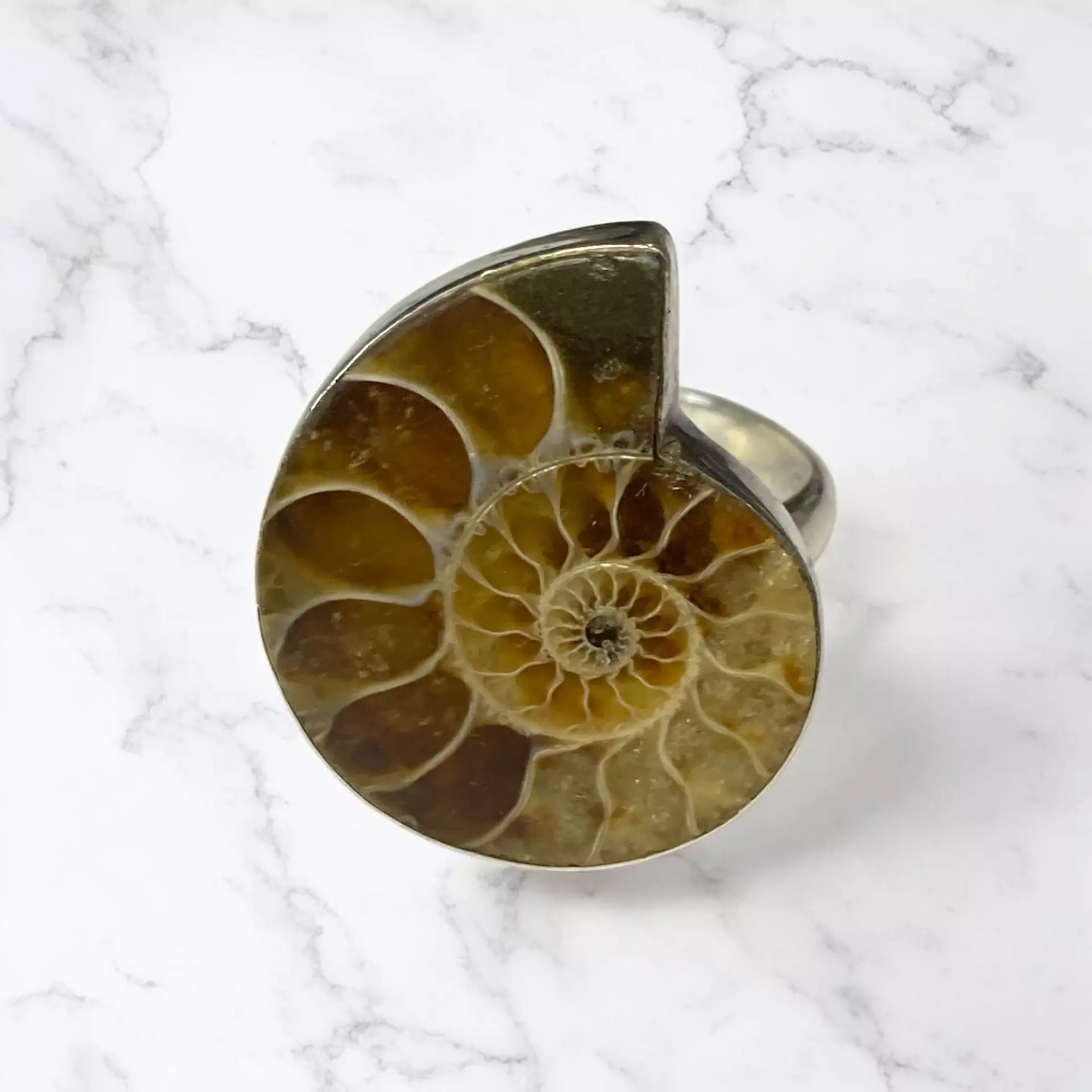 plant/Annonite solid sterling silver ring -0