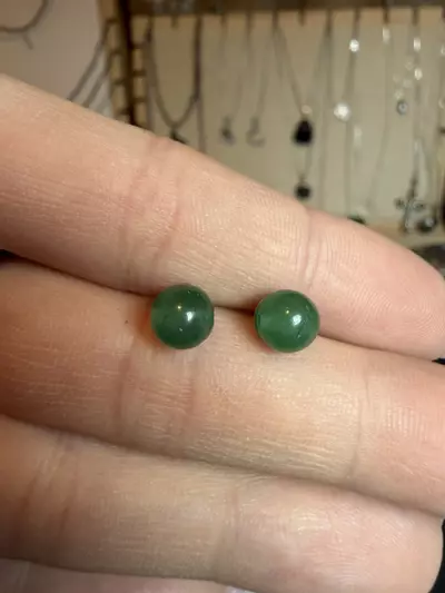 plant/green aventurine earrings  -0-thumbnail