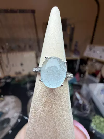 plant/s925 adjustable aquamarine ring  -0-thumbnail