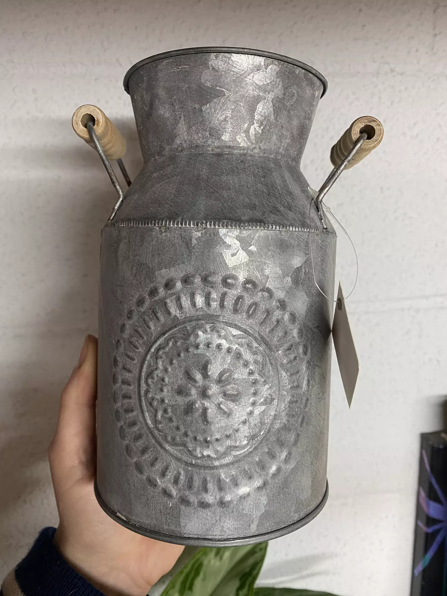 plant/Decorative metal jug-0