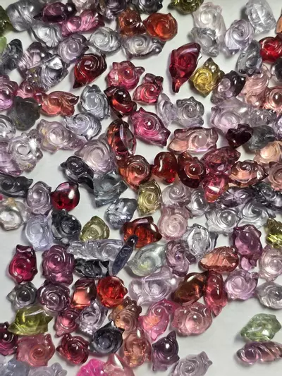 plant/Spinel Burma carving flowers price for one old stock sold separately message me in the chat a color-0-thumbnail