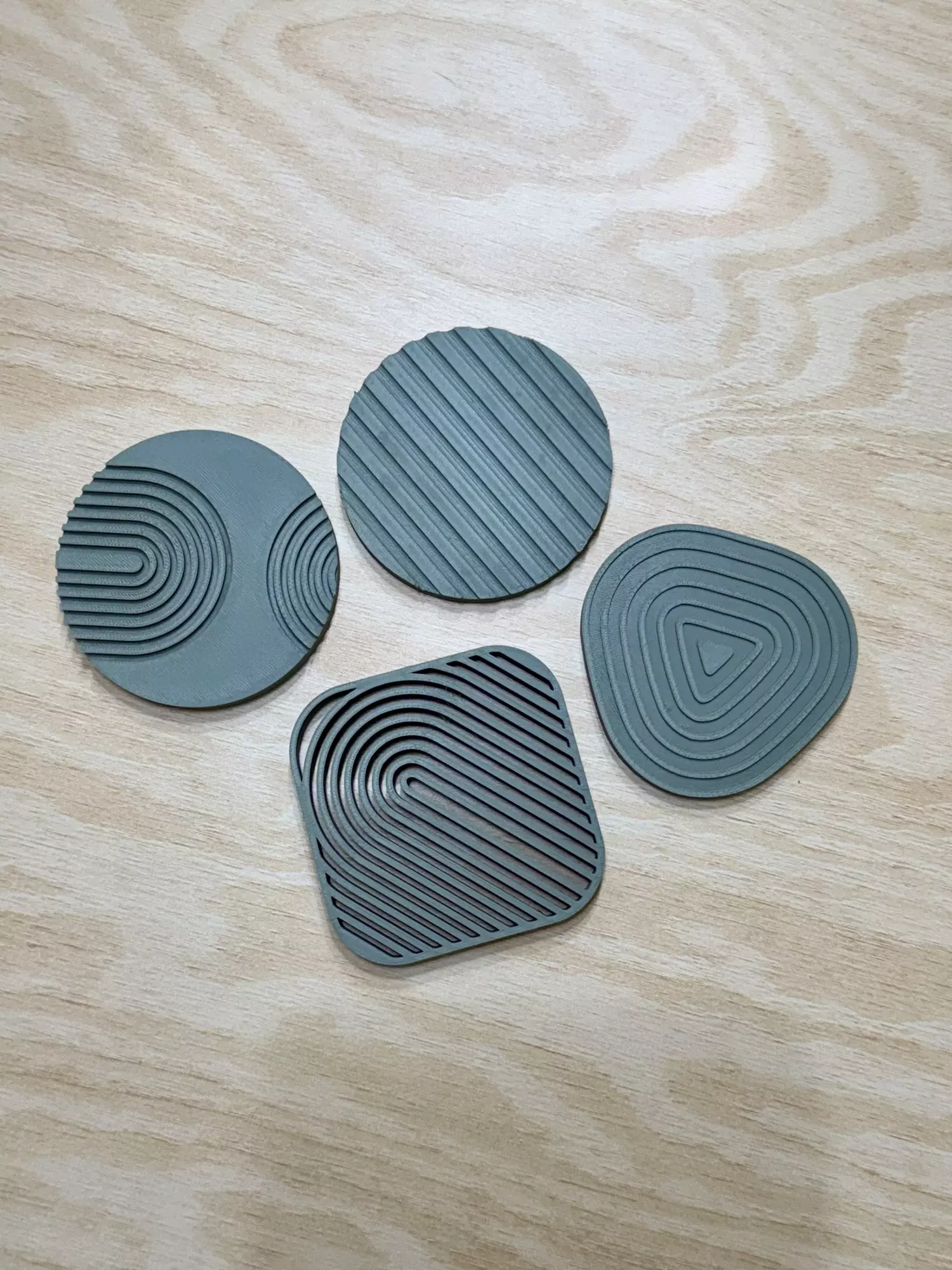plant/Boho coasters (set of 4) -SAGE GREEN-0
