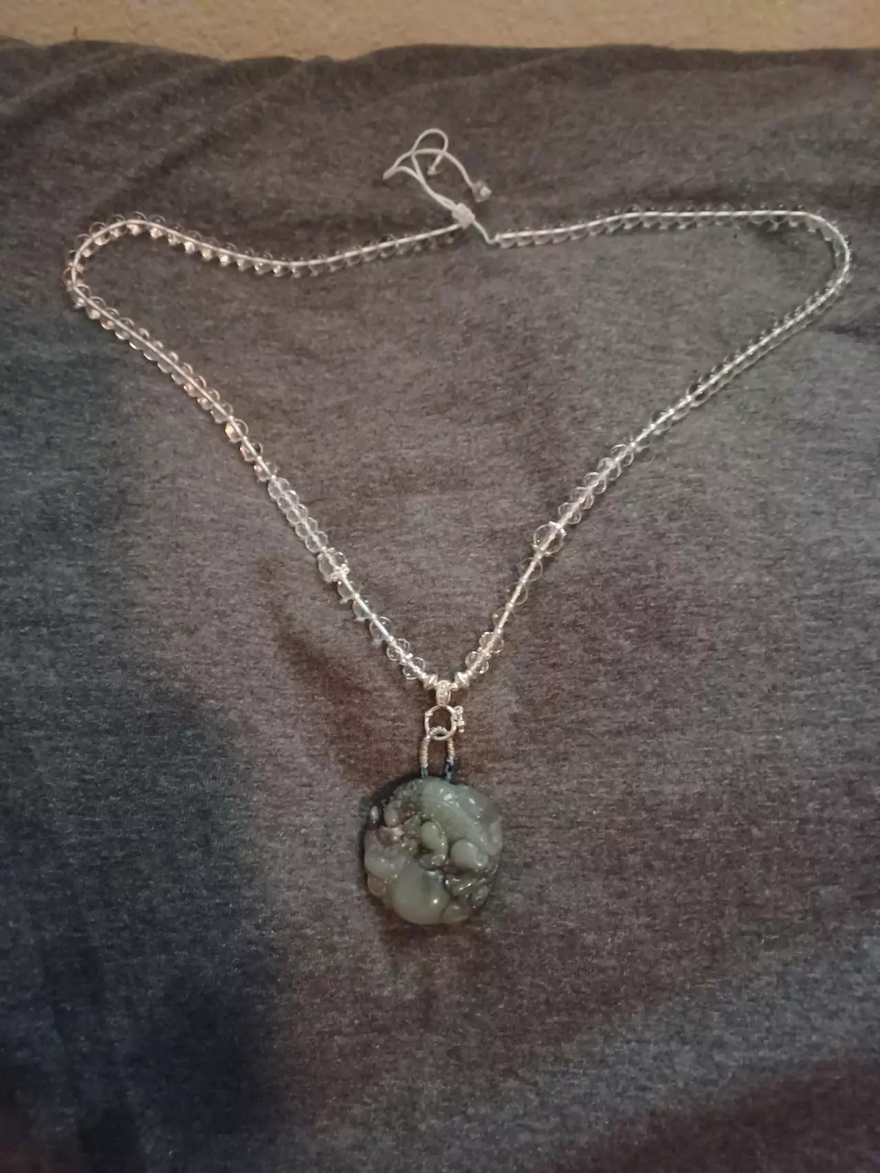 plant/Quartz Crystal and Glass w/detachable Pedent (you choose)-0