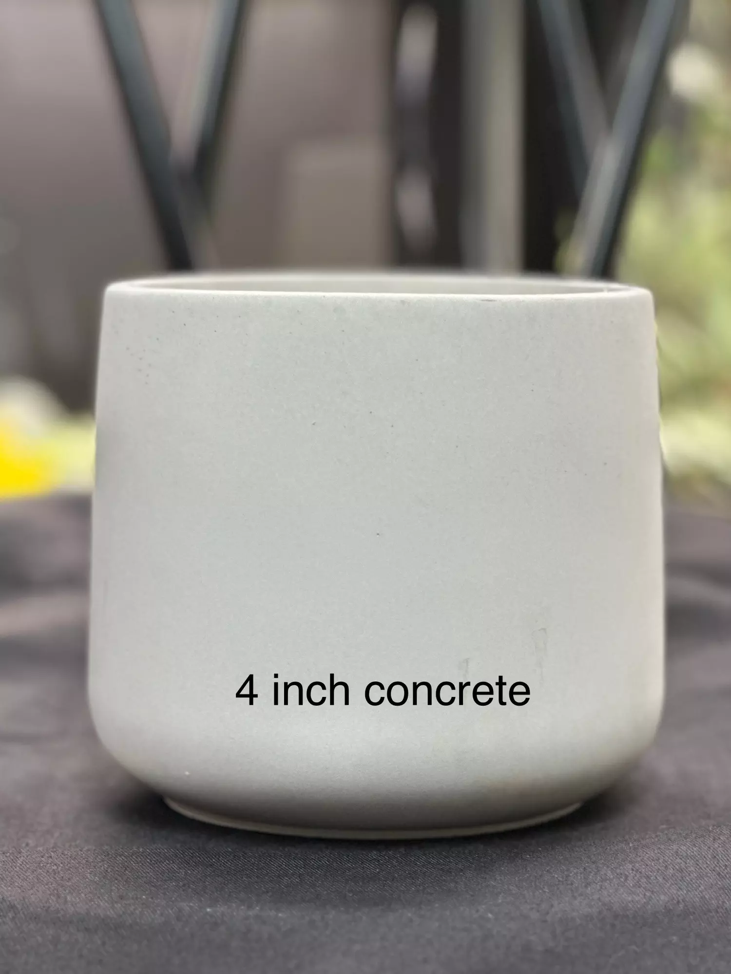 plant/Custom 4 inch concrete pot. Ask for drainage!-0