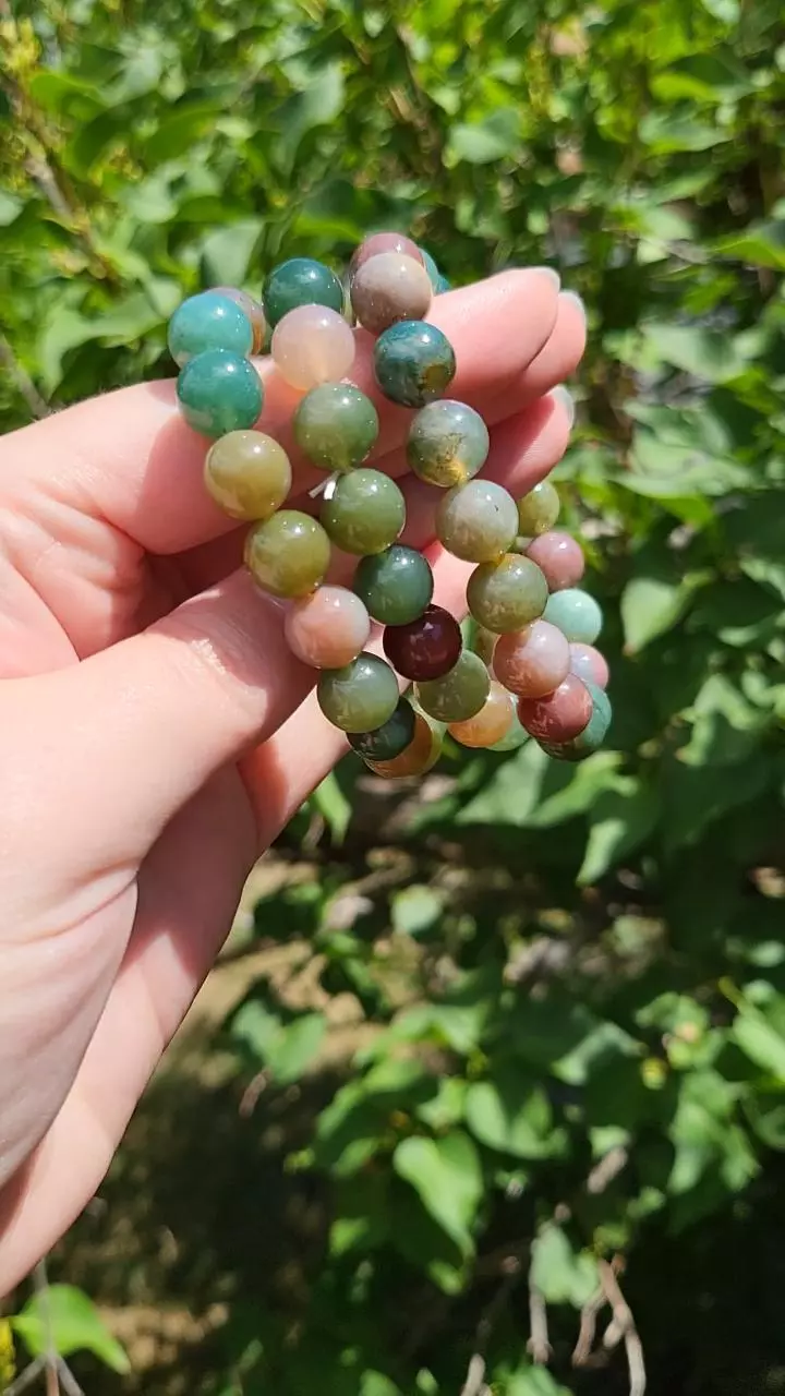 plant/Indian agate bracelets-1