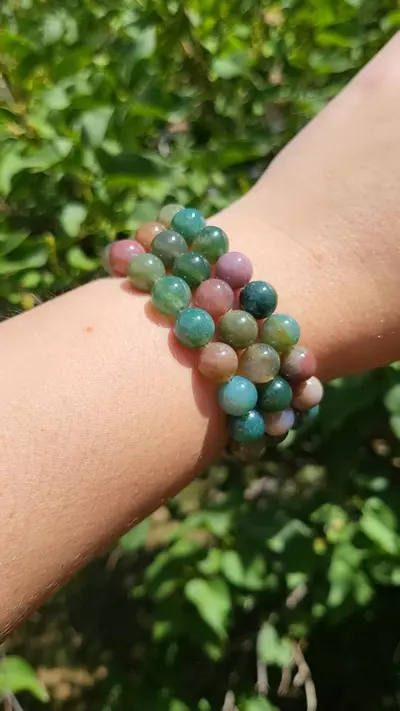 plant/Indian agate bracelets-2-thumbnail