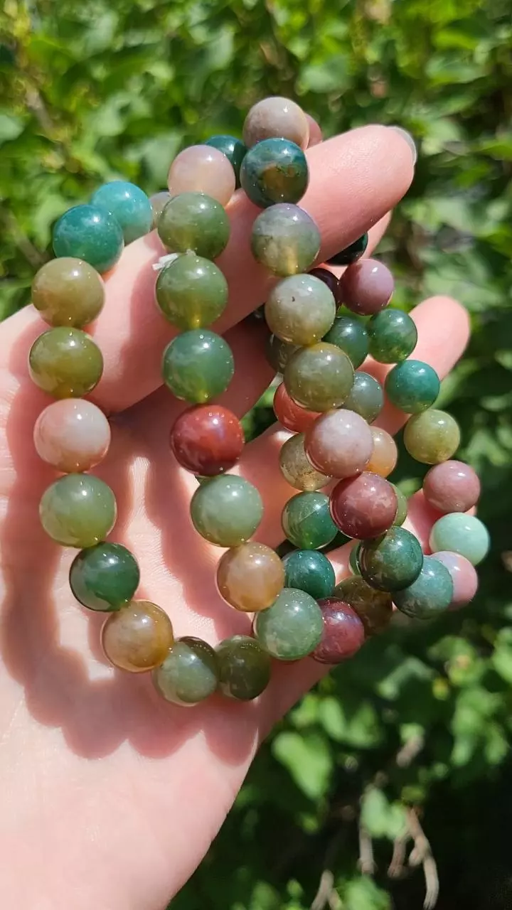 plant/Indian agate bracelets-0