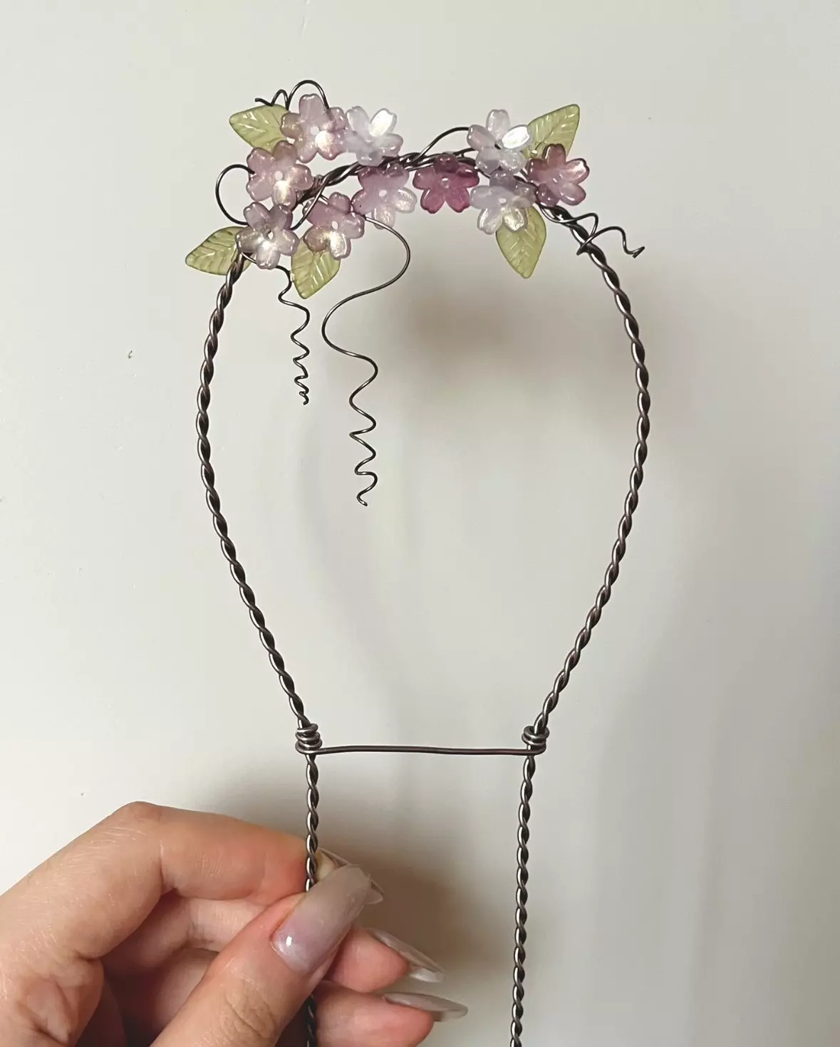 plant/3”*5.5”Pink lilac|plant stake trellis-1