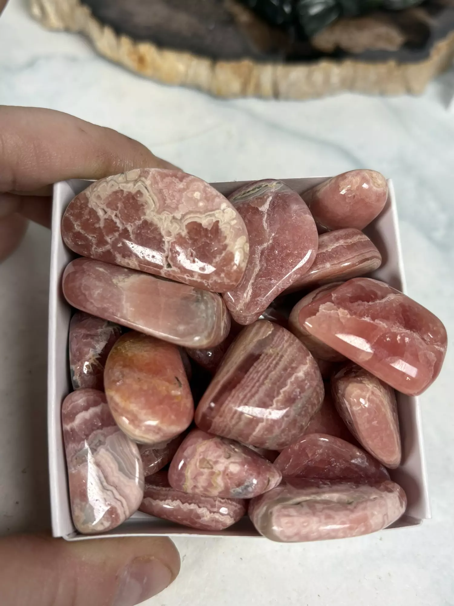 plant/NEW - 3pc Rhodochrosite Tumble - was $18-0