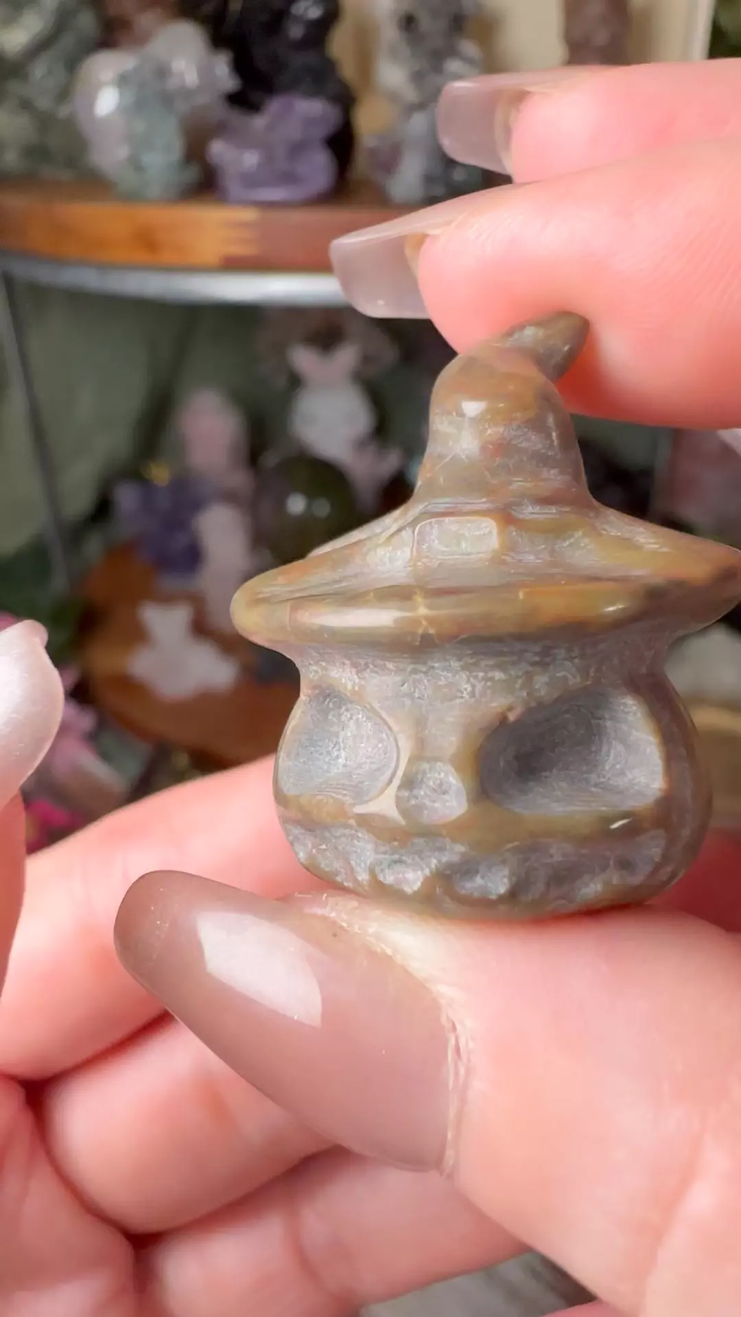 plant/Brecciated Jasper Witch Hat Jack O Lantern Pumpkin-0