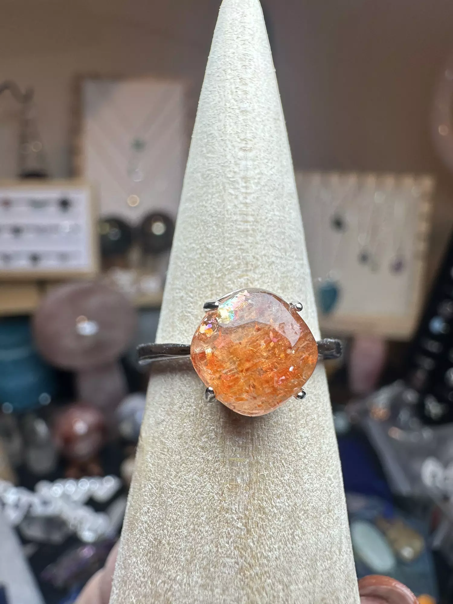plant/s925 adjustable ring bundle rhodinite, amy, sunstone-3