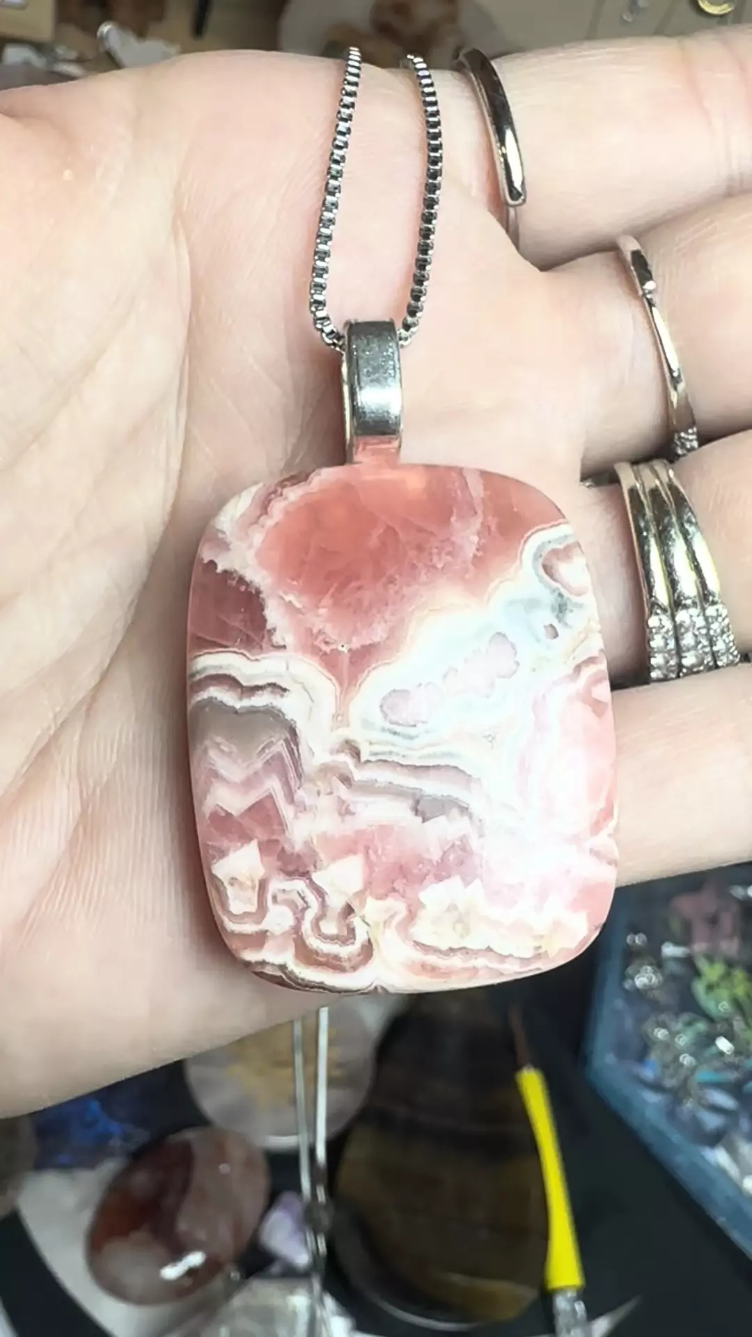 plant/rhodochrosite necklace-1