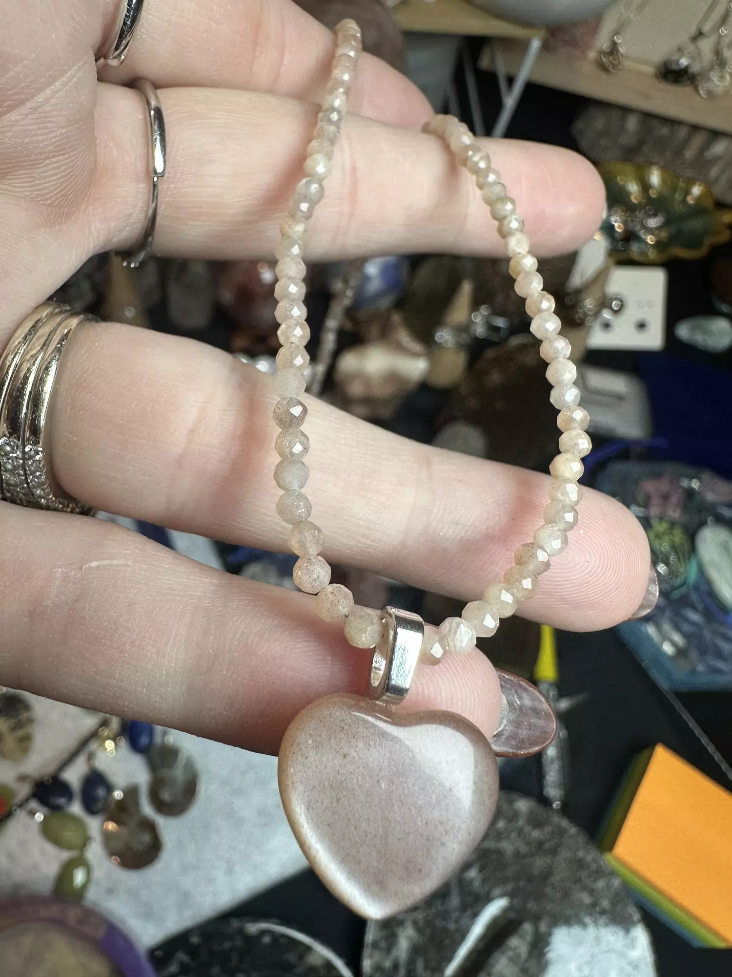 plant/necklace bundle charoite and sunstone-3