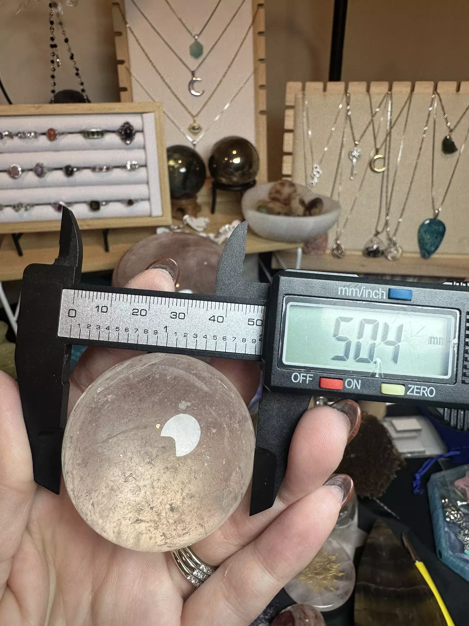 plant/clear quartz sphere-2