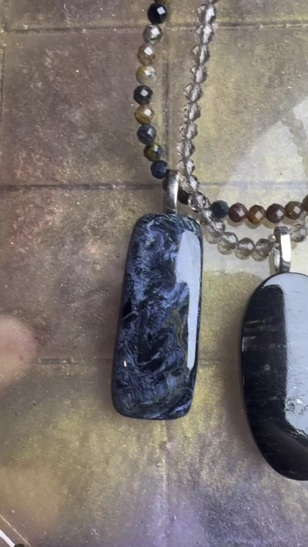 plant/necklace bundle pietersite and hypersthene-3
