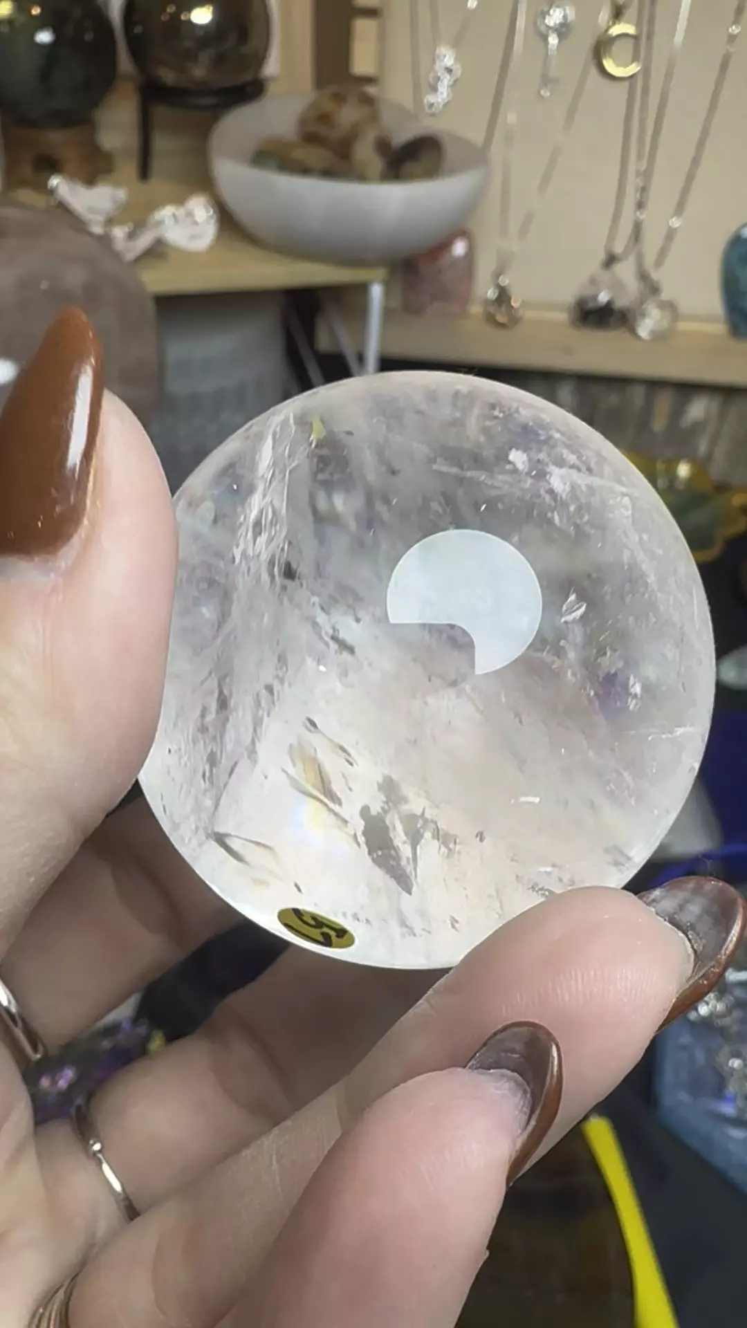 plant/clear quartz sphere-1